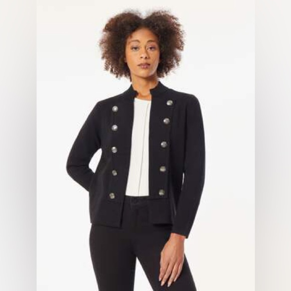 Jones New York Military band cardigan sweater jacket new XL